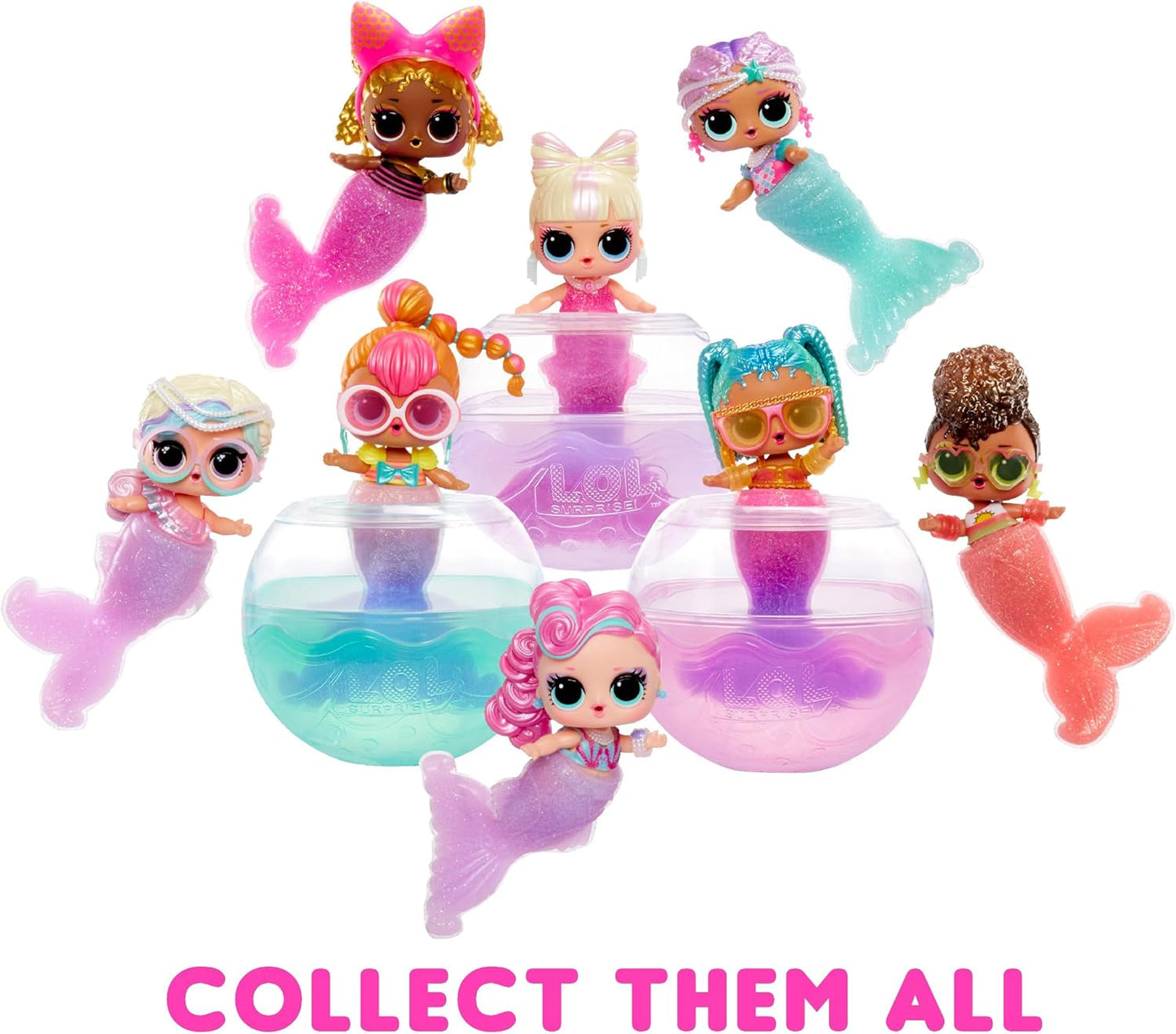 LOL overraskelse! Mermaids Tots - Minifashionable dukker med farveskiftende haler - Velegnet til samlere, piger og drenge fra 4 år og opefter