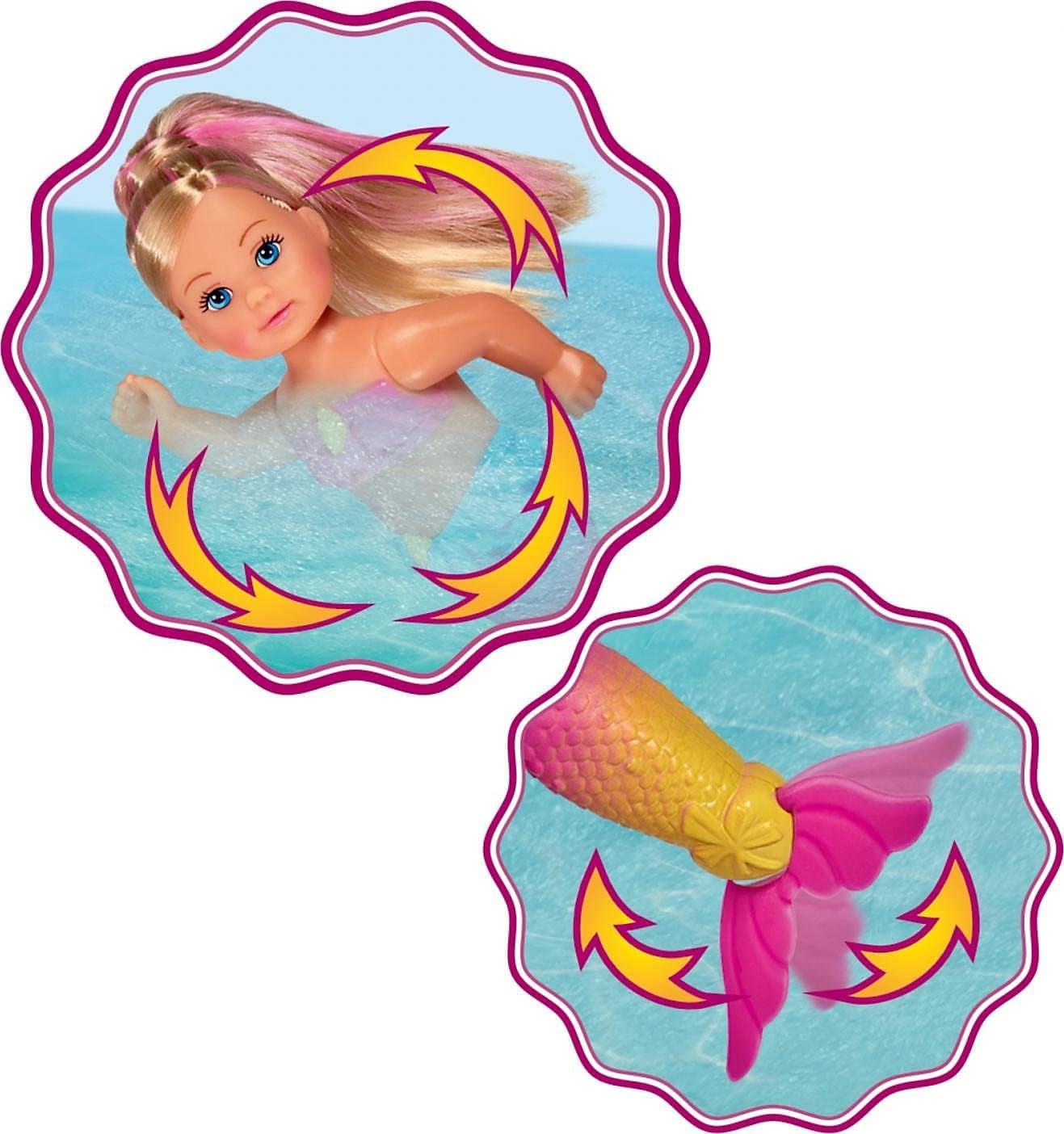 Simba 105733318 Evi Love Svømmehavfruedukke, Flerfarvet, One Size
