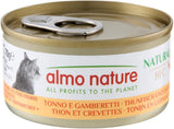 Almo Nature HFC naturligt vådt kattefoder - tun og rejer, pakke med 24 (24 x 70 g)
