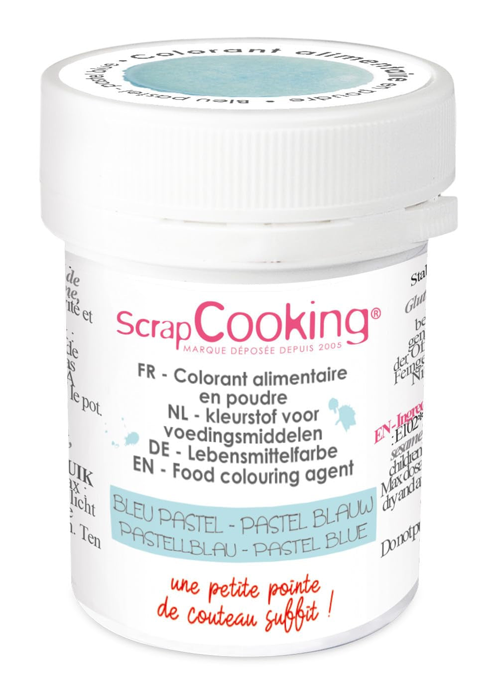 Scrapcooking - Pastelblåt kunstigt farvepulver 5 g