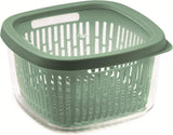 Sav til konservering af frugtsmag, plastik, grøn, 4 LT - rektangulære madopbevaringskasser Naty Shop Green 1,5 Lt - firkantet