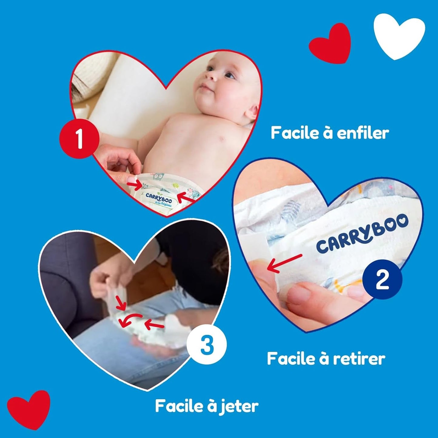 - Bleer, størrelse 3 (4-9 kg) - sunde og meget absorberende - 12 timers lækagesikrede - ingen uønskede stoffer - fremstillet i Frankrig - overkommelig pris - 150 engangsbleer