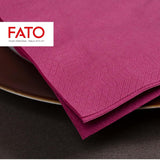 - Engangspapirservietter, ideelle til forretter og cocktails, pakke med 100 servietter, størrelse 24X24, 4-lags, 2-lags, Bordeaux-farve, 100 % rent cellulosepapir, Fsc-certificeret