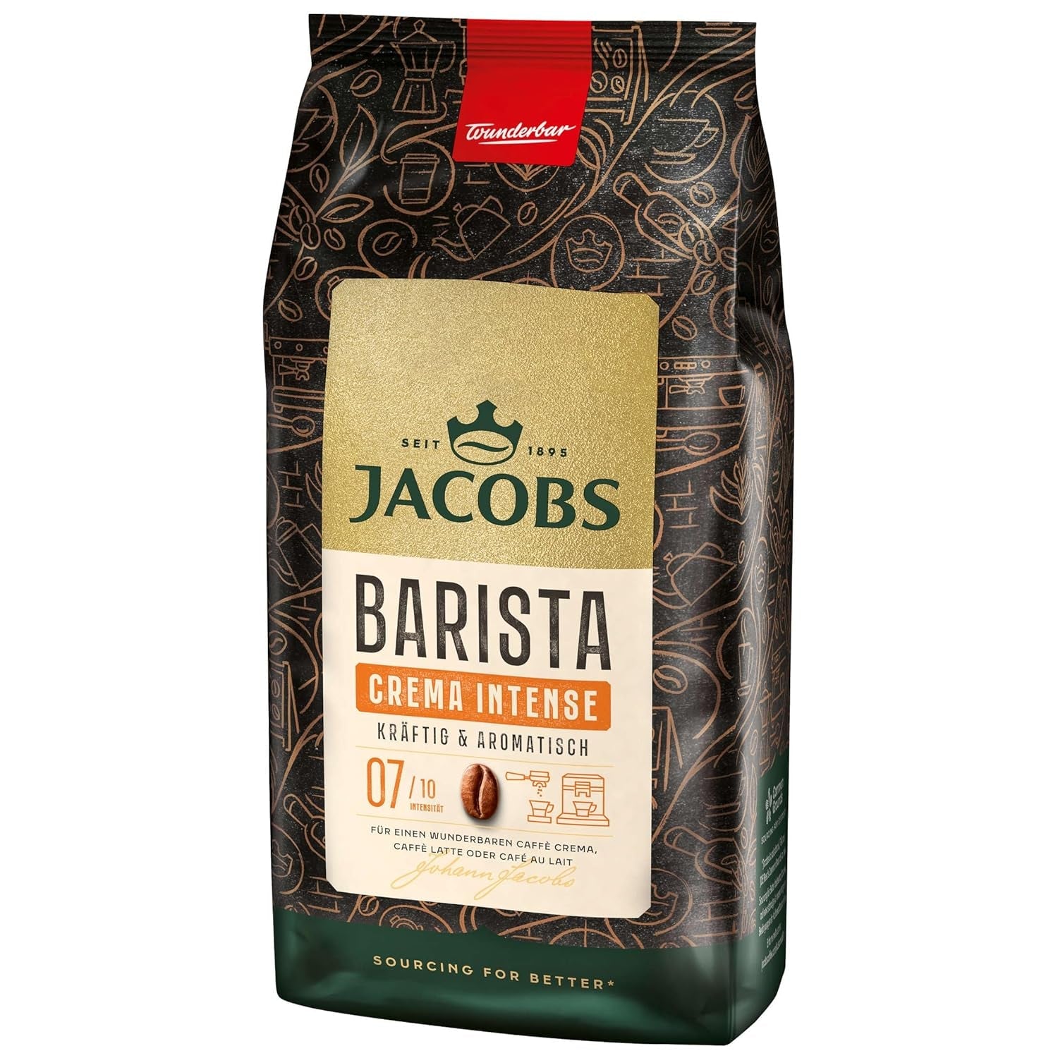 Hel kaffebønne JACOBS Barista Editions Crema Intense (4 x 1 kg)