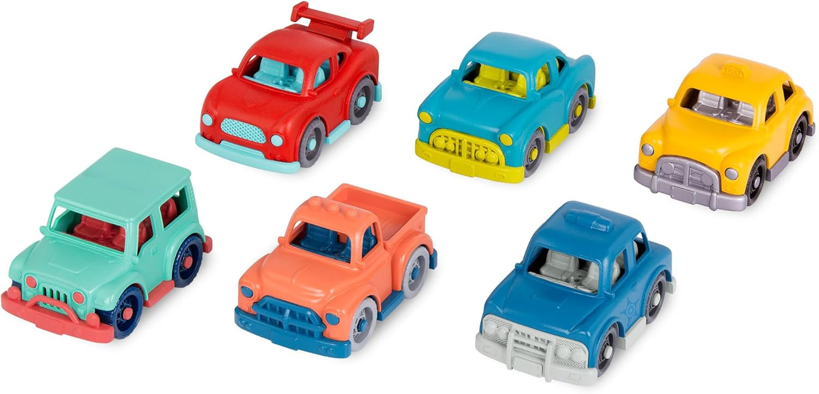 Plastic Battat, BT2525Z interaktivt ratlegetøj, også til rejser og bilture, med lys og lyde til børn fra 2 år og opefter, Rød, kompatibel med biler Babylegetøj Naty Shop minibiler