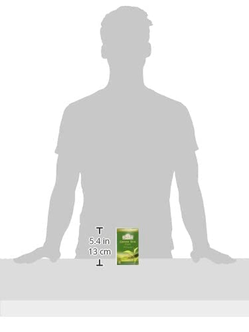 Ahmad te - grøn te - smagsforseglede individuelt indpakkede teposer med 2 g te pr. portion - 20 teposer med bånd (pakke med 2)