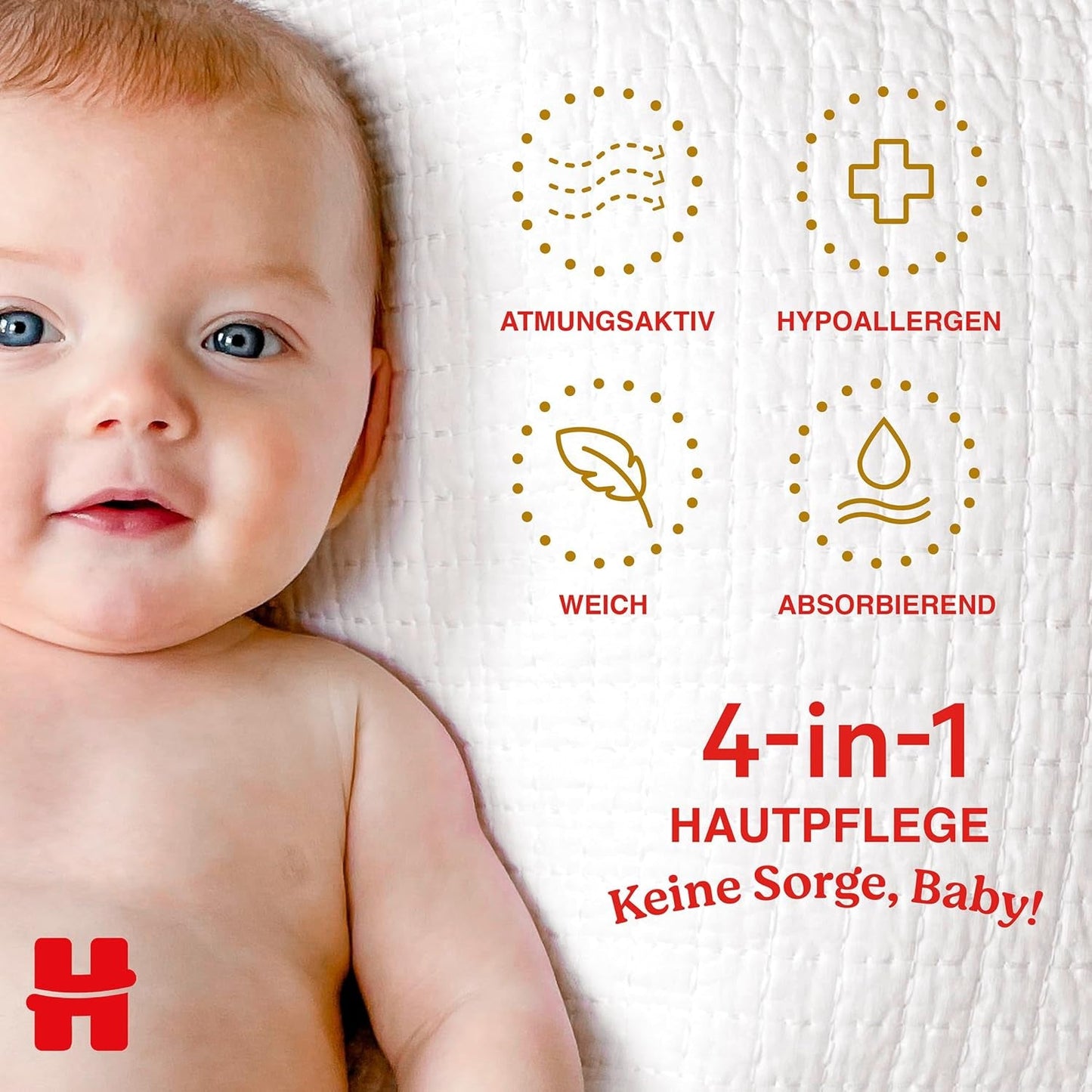 Huggies Newborn bleer, størrelse 1, 100 bleer (2 x 50), halvmåneders æske