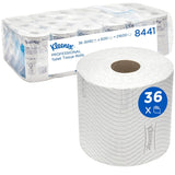 Kleenex standardrulle 8441 toiletpapir - 2-lags toiletpapir - 6 pakker med 6 ruller x 600 ark hver, hvid (36 ruller/21.600 ark i alt)