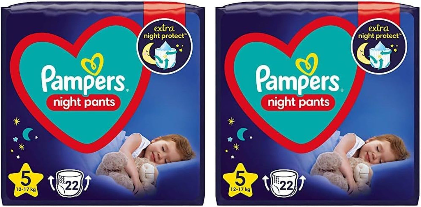 Natbukserbleer (gammel version), størrelse 5, 22 stykker, 12 kg-17 kg (pakke med 2)