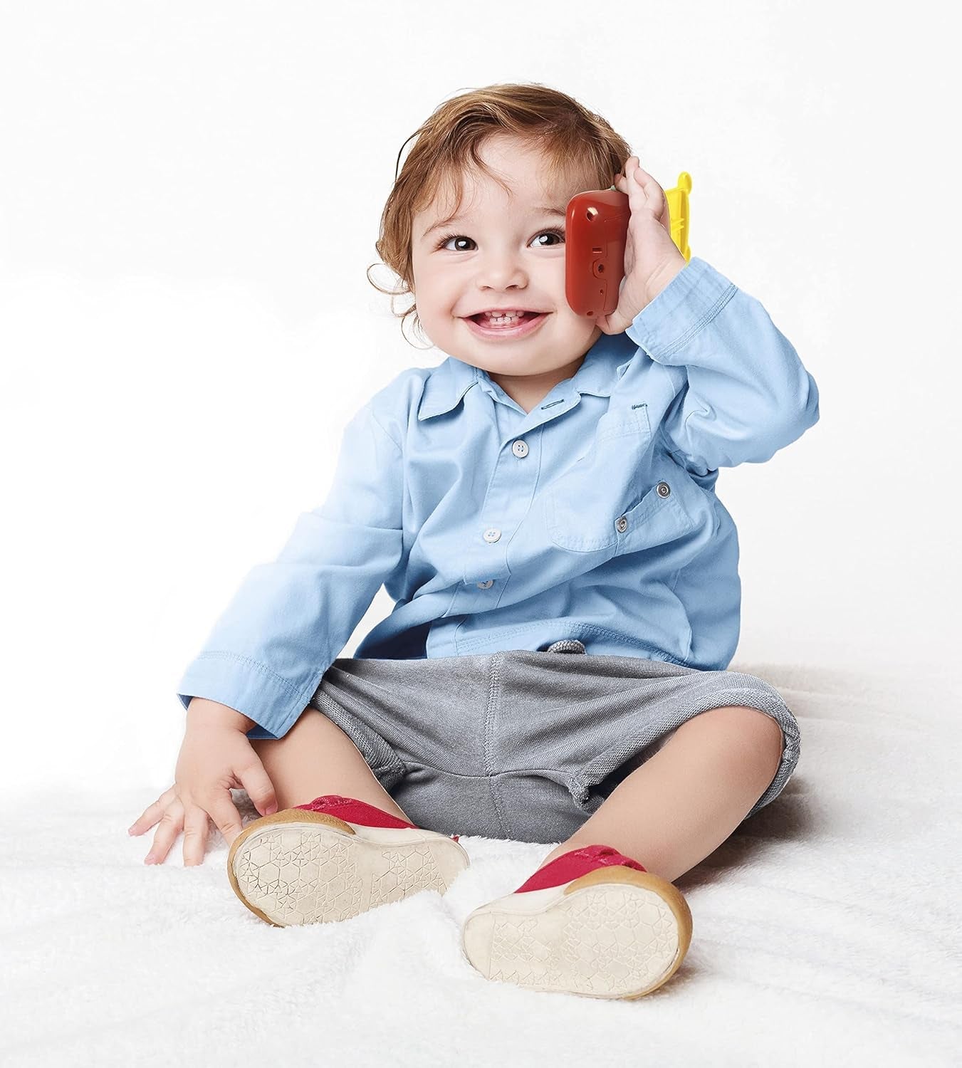 Clementoni 17711 Disney Baby Baby Mickey Smartphone, Børnemobiltelefon med lys og lydeffekter, Interaktivt legetøj til børn 9-36 måneder, M, Multicolor Bebe Toys Naty Shop