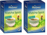 Meßmer MATCHA SPIRIT | Grøn te med Matcha | 20 teposer | Vegansk | Glutenfri | Laktosefri (pakke med 2)