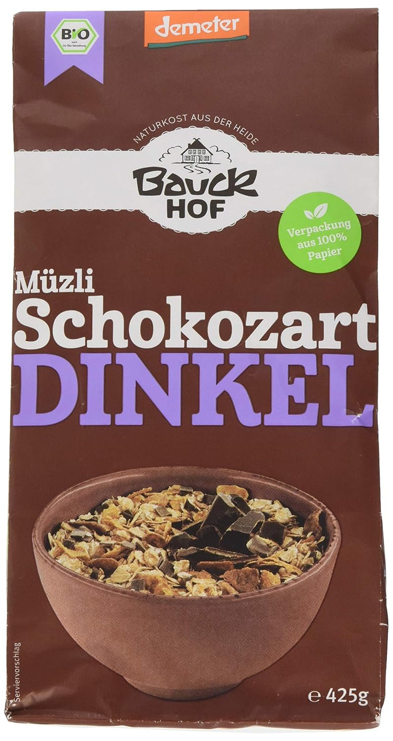 Bauck HOF Dinkelmüsli Schokozart, 425G (1Er Pack) Kornprodukter Naty Shop 425 G (1Er Pack)
