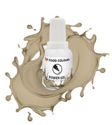 Gel madfarve, beige, champagnefarve, 20 g. Food coloring for a wide range of applications for decorating cakes, tarts, cream, sponge cake, royal icing, macarons.