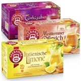 Teekanne tesæt 3 sortimenter, italiensk citron, middelhavsfersken og tyrkisk æble, 155 g