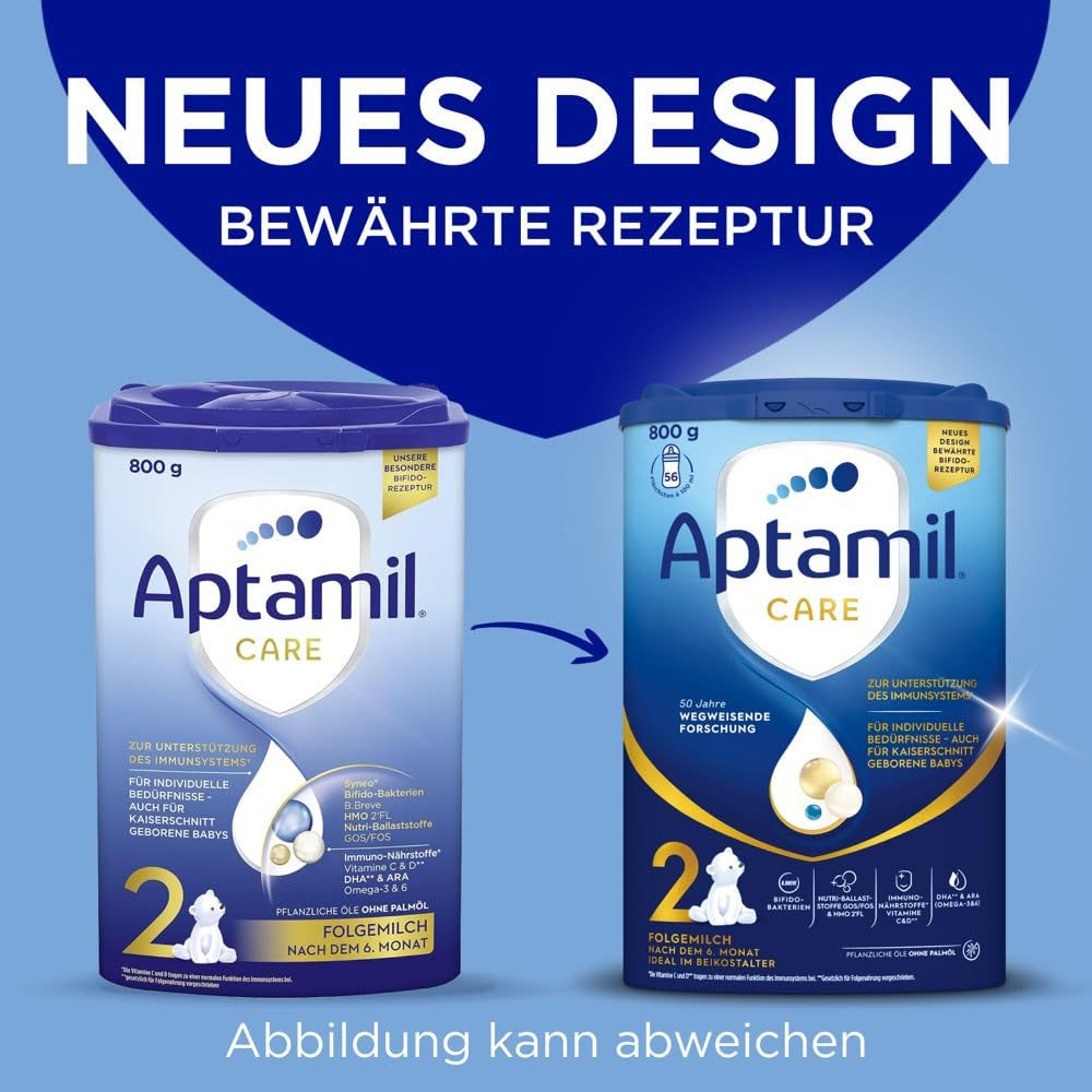 Aptamil Care 2 – Også velegnet til babyer født ved kejsersnit – 1 x 800 g