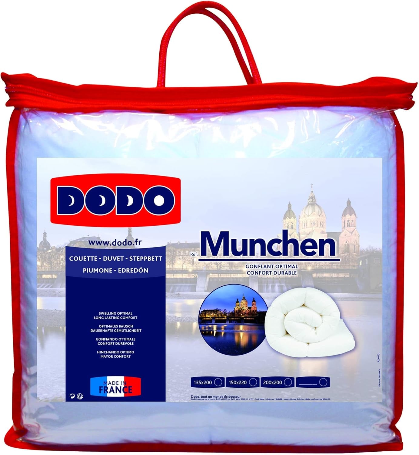 DODO Quilt Munich Basic, polyester, hvid, 150X220 cm Dyner og dyner Naty Shop