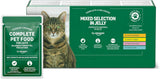 Amazon kornfri våd kattefoder til voksne katte Blandet udvalg i gelé 4,8 kg (48 pakker á 100 g hver)