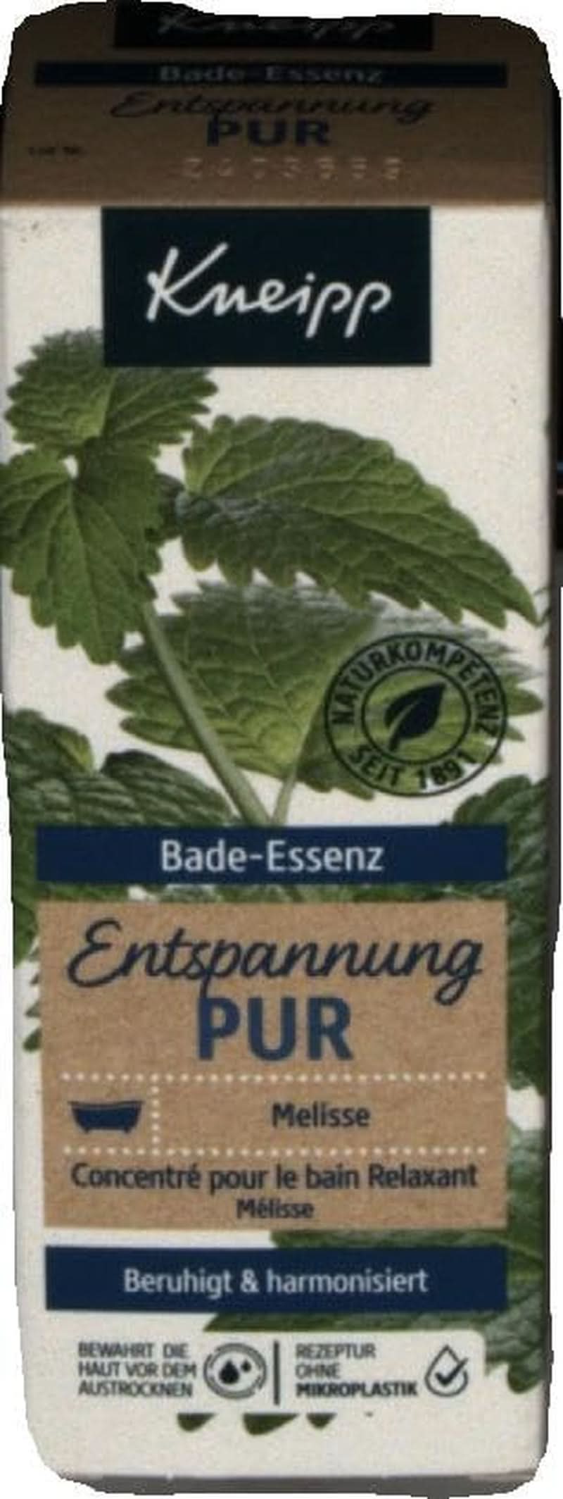 Kneipp Bade, badeolie med naturlig indisk melissa æterisk olie og citronmelisseekstrakt, 100 ml Naty Shop