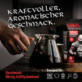 Blank stege - GUNNAR - 1 kg - Hele Kaffee-Bohnen Extra Strong - Kräftige Robusta-Röstung - 494mg Kaffein i Tasse - Würzig & Kraftvoll mit Noten af ​​dunkler Schokolade - Säurearm