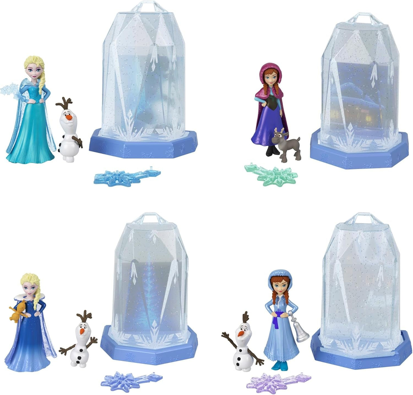 Mattel Disney Frozen Ice Reveal Squishy Ice Gel Doll og 6 overraskelser, inklusive Friends figur og tilbehør (dukker kan variere) HRN77 Naty Shop Dolls