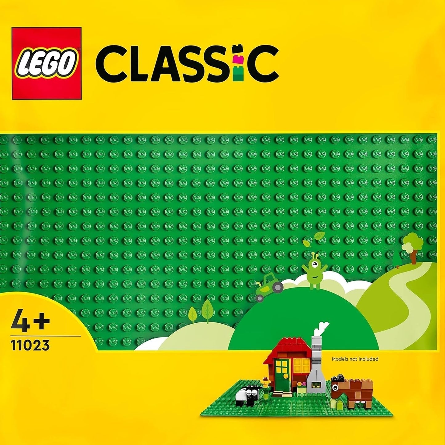 LEGO 11023 Grøn klassisk byggeplade, firkantet bundplade med 32X32 udsparinger som underlag til bygge og andre LEGO sæt Byggesæt Besuche den LEGO-Store Single