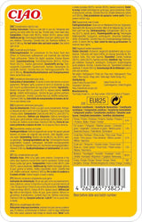 INABA Ciao Bouillon Vådfoder til katte 88% fugt og E-vitamin, premium suppe til katte med kylling 40g (pakke med 12), 100% naturligt kød, kornfri, sukkerfri