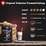 Café Crème Kaffeebohnen, würzig, kräftig, intensiv og gehaltvoll, Arabica og Robusta, Schweizer Trommelröstung, ganze Bohnen für Volllautomaten Schümli Royal 1 kg