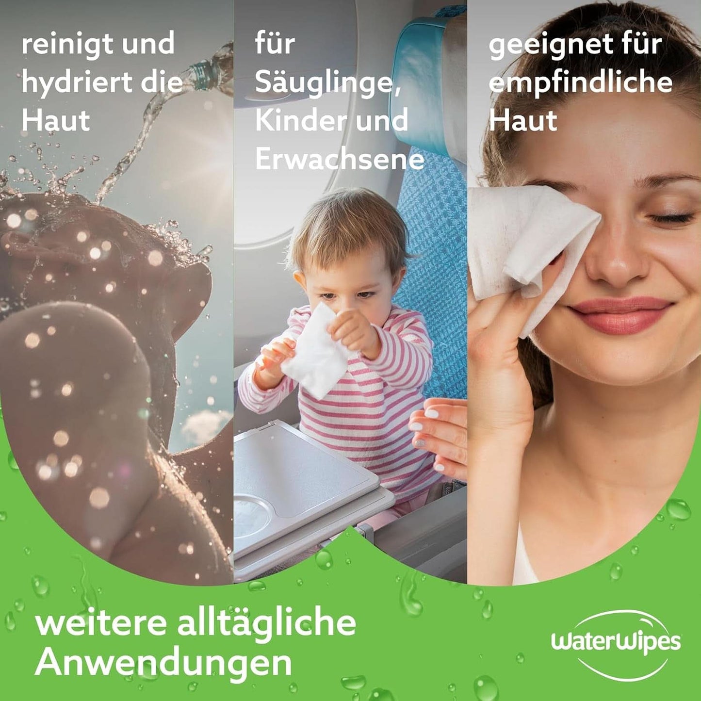 Vandservietter Fugtgivende og rensende babyservietter med 99 % vand og aloe vera-ekstrakt Vådservietter til ansigt og krop Naty Shop
