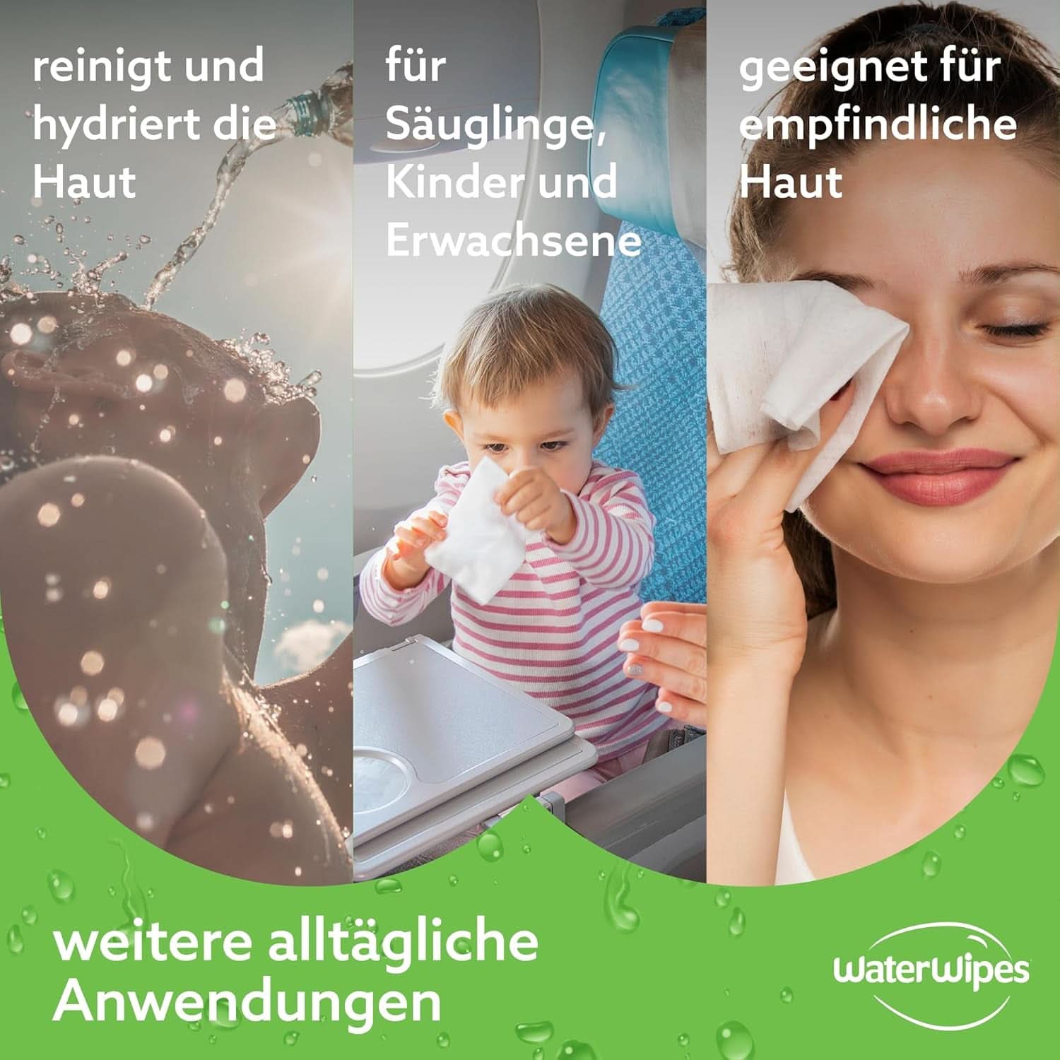 Vandservietter Fugtgivende og rensende babyservietter med 99 % vand og aloe vera-ekstrakt Vådservietter til ansigt og krop Naty Shop