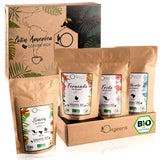 ORIGEENS Bio Kaffeebohnen Probierset 1kg | Premium Bio Arabica Kaffee Ganze Bohnen Sæt 4x250g | Traditionel Röstung | Kaffe Geschenkset