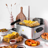 Tristar Frituregryde, 1 stor kurv og 2 små kurve, justerbar termostat, kølezone, 5 liter, 2000 W, FR-6949 Hvidevarer Naty Shop
