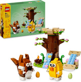 LEGO Spring Dyrelegeplads, Fugle- og Egernbyggesæt, Træhuslegesæt til børn, Gaveidé til 8-årige drenge og piger, Dyresæt, Dyrefigurlegetøj 40709 Byggesæt Beuche den LEGO-Store Standardtitel