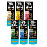 Decocino Fedtopløselig farvepasta Sæt med 6 - 6 x 15 g - Madfarve i rød, hvid, grøn, gul, blå og sort, ideel til farvning af kager, fondant og cremer - Azo- og glutenfri