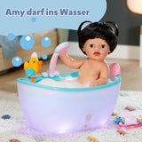 BABY Born Amy - 36 cm dukke - Babydukke med 7 funktioner til småbørn fra 1 år - Virker uden batterier - Inkluderer tilbehør og madras