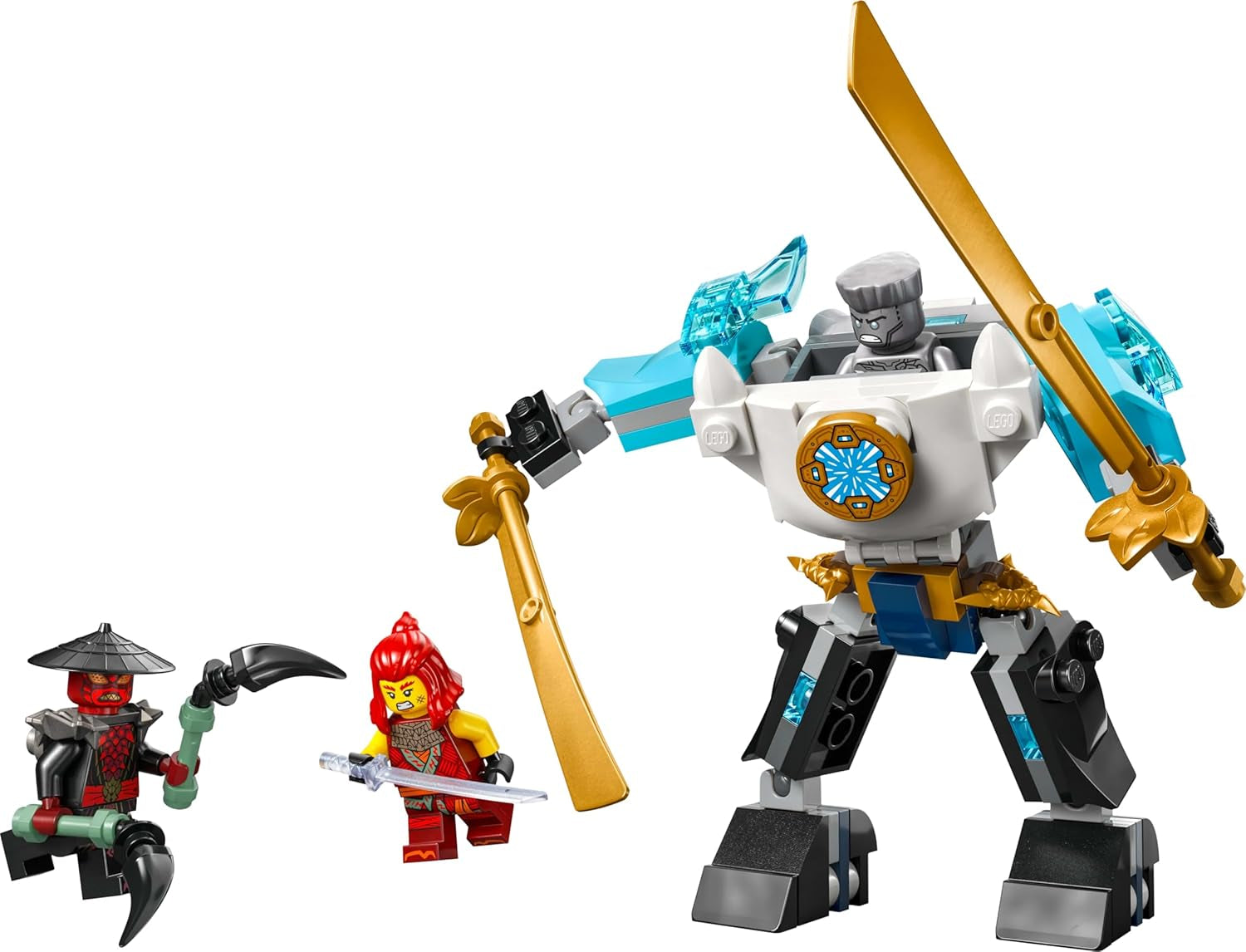 LEGO NINJAGO Zanes Action Mech - Ninja legetøj med 3 minifigurer til rollespil - Lille sæt til at bygge og lege til børn - Gaveidé til drenge og piger fra 6 år 71827 Byggesæt Besuche den LEGO-Store