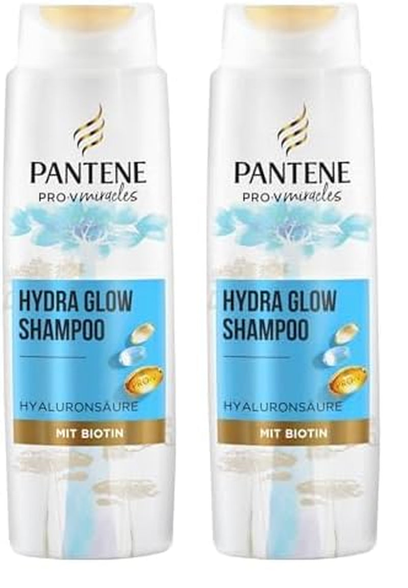 Pantene Pro-V Hydra Glow Hydrating Shampoo med Biotin til tørt, beskadiget hår Pantene brusebad og bad 2 x 250 ml