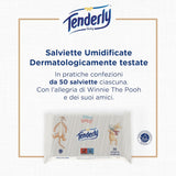 Baby Disney vådservietter, 50 bløde servietter, ideelle til daglig rengøring af baby, med Disney figurer, fremstillet i Italien, dermatologisk testet