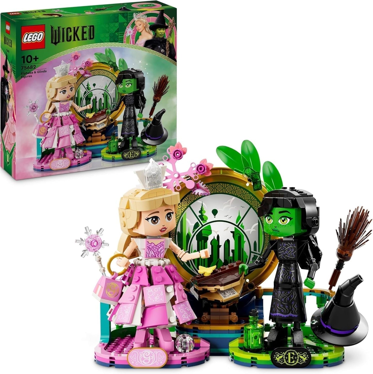 LEGO Wicked Elphaba og Glinda Dolls - Witches of Oz Collectible Figures Legetøj - Kreativ gave til piger 10+ og filmfans - 75682 Byggesæt Besuche den LEGO-Store Standardtitel