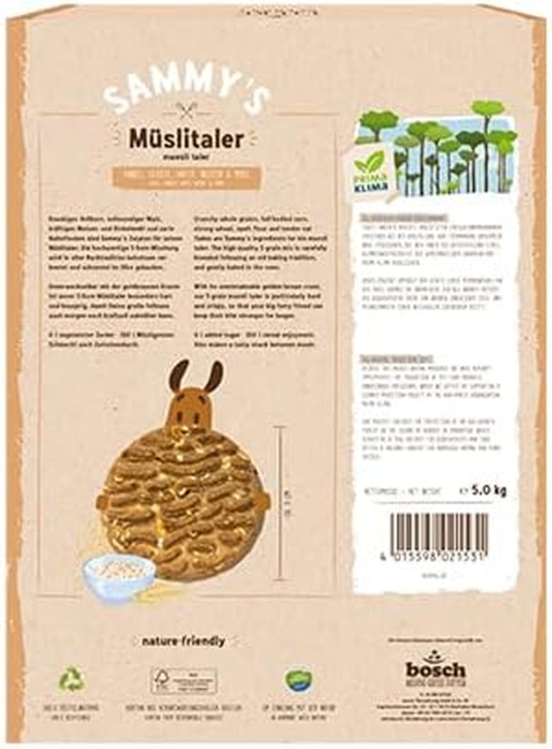 Sammys müsli-mønter | Sprøde bagte snacks til hunde | 5 kornmüsli-mønter til din store lodne ven (30 kg+) | 1 kg