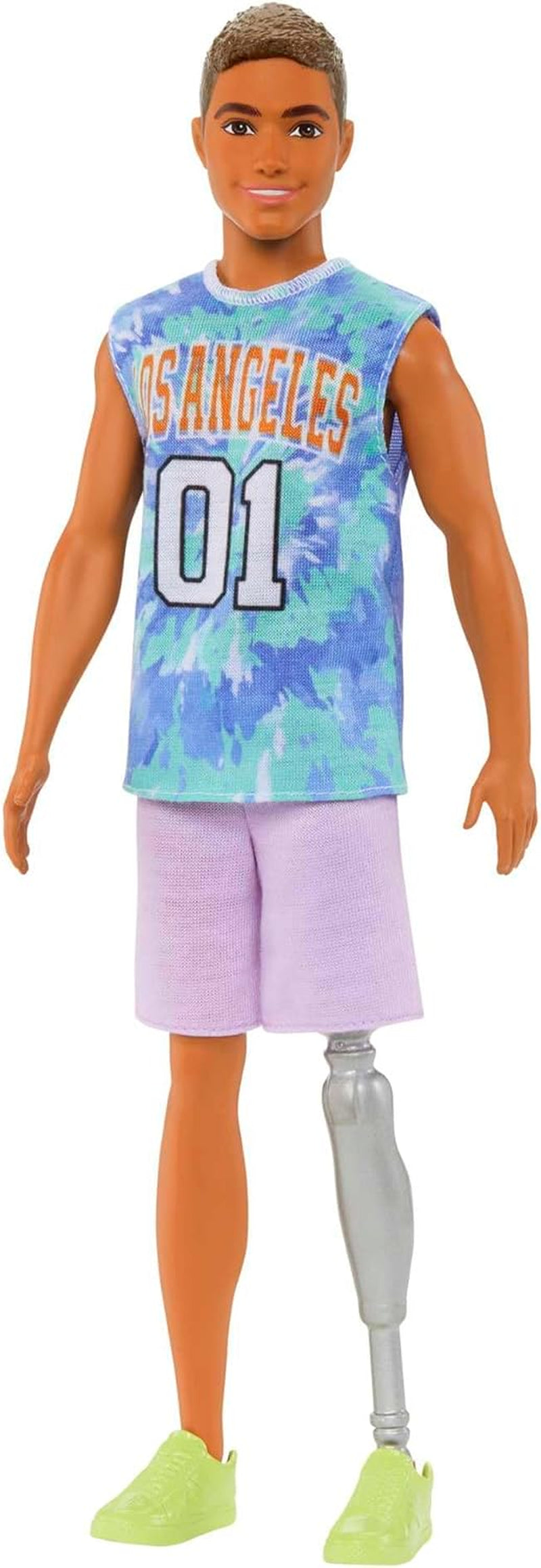 Barbie Ken Fashionistas Dukke - T-shirt med kaktus og palmetryk, hvide shorts og sneakers, perfekt til eventyr med venner og gåture i byen, fra 3 år og opefter, HJT10 Naty Shop Los Angeles Ken Dolls