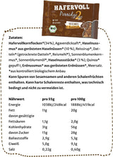 Hafervoll Porridge2go jordnøddesmør og nødder, 13 barer x 55 g - vegansk, økologisk, glutenfri, uden tilsat sukker snack, med havre, dadler og quinoaslik