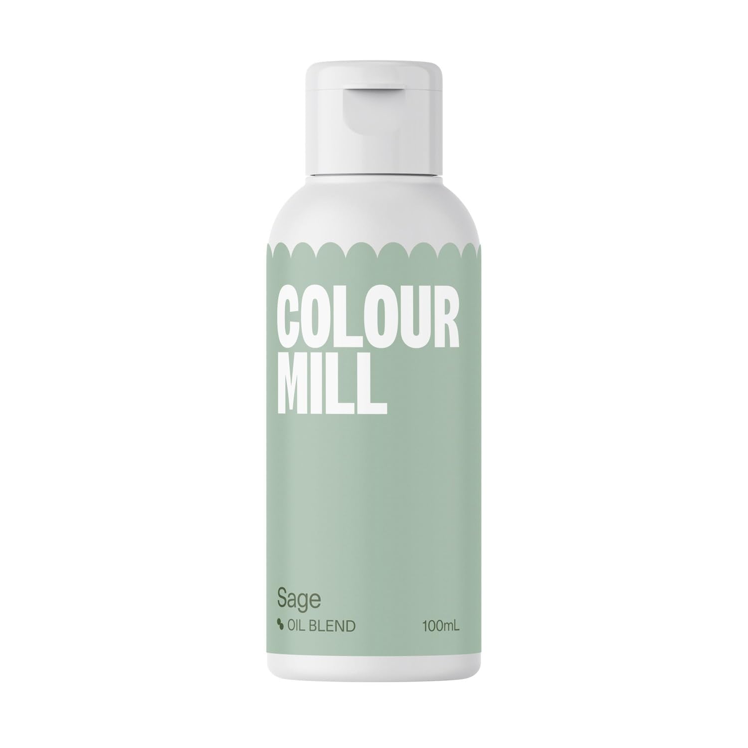Color Mill salvie oliebaseret madfarve - Madfarve til chokolade, fondant, muffins, kager, bagning, makroner - Madfarve til dekoration af kager - 100 ml