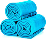 ALCLEAR 3 styks Oeko Tex fleece tæpper, farve: antracit, stor størrelse 130X160 Cm, over 200 G/M2, sofa tæppe sofa tæppe tæppe stue tæppe, picnic tæppe sofa tæppe senge og tæpper Beuche den ALCLEAR-Store Turkis 130m