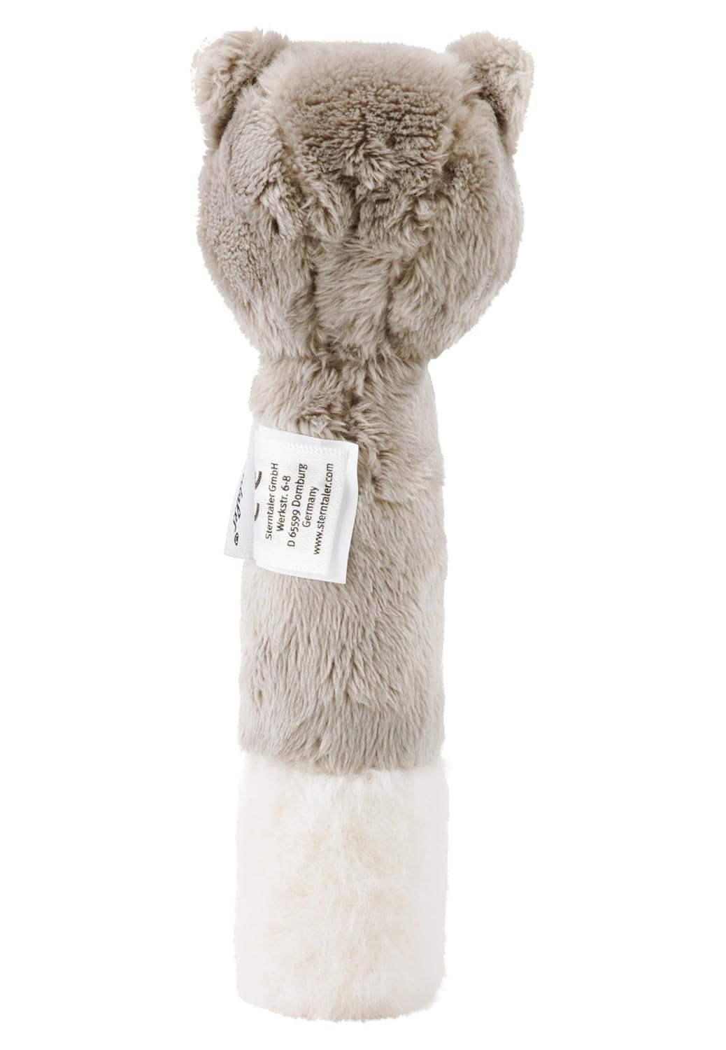 Sterntaler baby squeaker kat Lilly - Blødt fleece baby legetøj - Gribe legetøj til babyer - Første forsøg på at gribe og lege, grå Bebe Toys Naty Shop