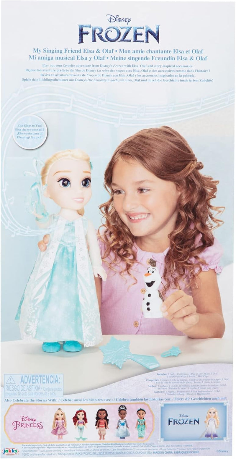 Disney Die Eiskönigin - Frozen - Syngende ELSA Dukke 35 cm, synger "Let It Go", inklusive tilbehør for ekstra sjov, perfekt til piger fra 3 år, 225306, Türkis