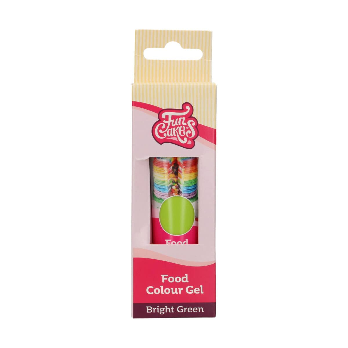 Funcakes Bright Green madfarve, højkoncentreret madfarvegel til dej, creme, fondant og marcipan. Nem dosering. Enkelt dråbe for at skabe levende farver. Halal. 30 g.