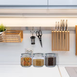 Relaxdays opbevaringskrukker med låg Sæt med 6 glas 1,3L ottekantede opbevaringskrukker Lufttætte glasbeholdere Klare madopbevaringskasser Naty Shop