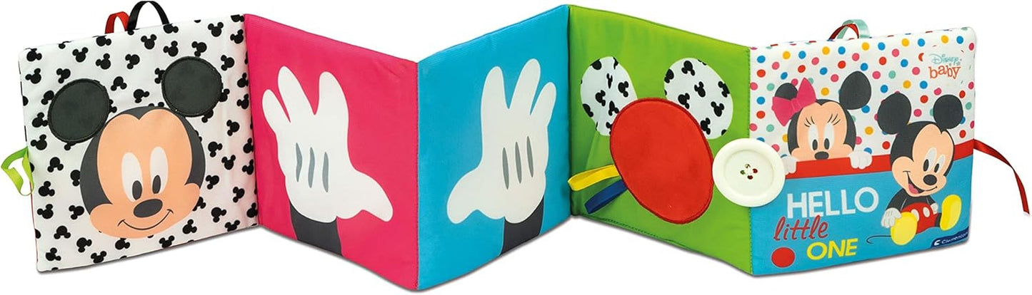 Clementoni 17721 Disney Baby - stofbog, alsidigt babyrejselegetøj, knitrende og knirkende billedbog til nyfødte 0 måneder Babylegetøj Naty Shop Standardtitel