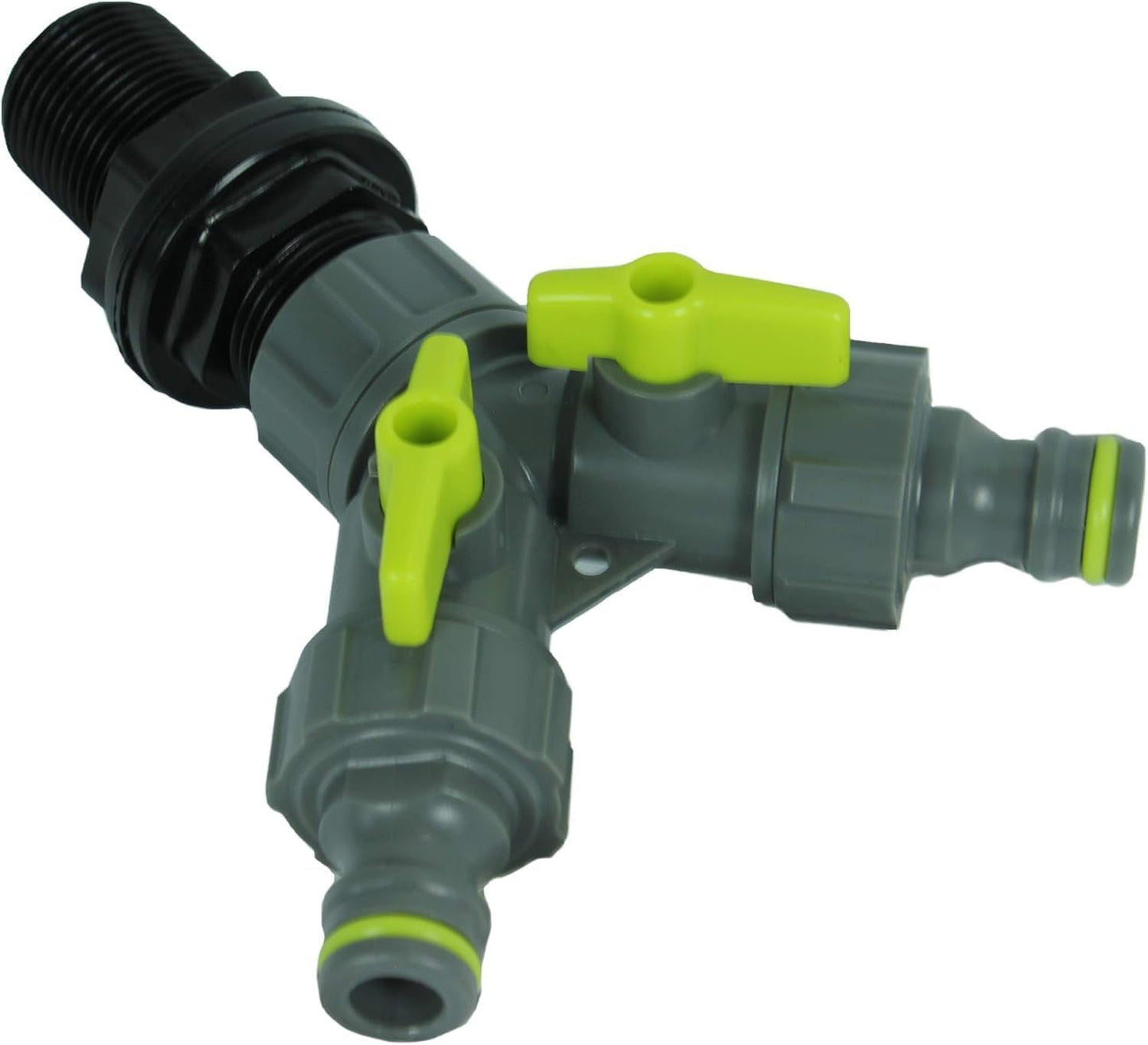 Tankfitting med afspærringsventil 26,44 mm udvendigt gevind 3/4" Quick Connector Regntønde Fitting Regntønde Vandtønder 1 stk.