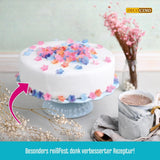 DECOCINO hvidrullet fondanttæppe - 300 g - brugsklart fondanttæppe til at dække og dekorere kager og cupcakes - glutenfri og vegansk (pakke med 2) Naty Shop Sugarpaste